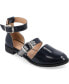 ფოტო #1 პროდუქტის Women's Constance Wide Width Double Buckle Flats