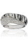 Фото #1 товара Suzy Levian Sterling Silver Cubic Zirconia Pave Snow Tiger "Wild Side" Ring