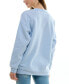 Juniors' Chenille-Trim Graphic Sweatshirt