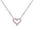 Romantický ocelový náhrdelník s krystaly Rose Gold Stipe