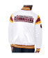 ფოტო #2 პროდუქტის Men's White Washington Commanders Satin Full-Snap Varsity Jacket