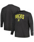 Фото #1 товара Men's Charcoal Oregon Ducks Big Tall Arch Long Sleeve T-Shirt