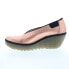 Fly London Yoza YOZA438FLY-005 Womens Pink Leather Wedges Heels Shoes 39