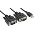 Фото #1 товара InLine USB 2.0 to 2x Serial Adapter Cable USB Type A to 2x 9 Pin SubD male 1.5m