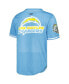 Фото #3 товара Men's Justin Herbert Powder Blue Los Angeles Chargers Mesh Baseball Button-Up T-shirt