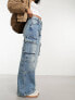 Фото #1 товара Cotton:On cargo wide leg jeans in vintage wash blue