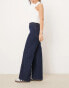 Фото #2 товара JDY high waist wide leg jeans in dark blue