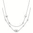 Stylish double necklace made of steel Fashion LJ2206