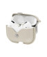Фото #3 товара Ремешок для часов WITHit серый кожаный Apple AirPods с застежкой и карабином