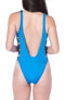 The Bikini Lab 243047 Womens One Piece Swimwear Cutout Side Low Back Blue Size M