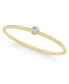 Фото #1 товара 14k Gold-Plated Cubic Zirconia Minimalist Ring