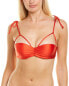 Lovers & Friends Beach Bound Triangle Bikini Top Women's Red Xxs