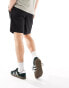 Selected Homme loose tech cargo short in black