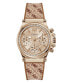 Фото #1 товара Guess Damen Multifunkion Armbanduhr CHARISMA braun, roségold 38 mm GW0699L2