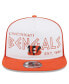 Фото #4 товара Men's White, Orange Cincinnati Bengals Banger 9FIFTY Trucker Snapback Hat