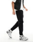 Bershka cargo trouser with cuff in black