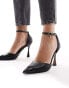 River Island court heel with embossed toe detail in black 40 - фото #2