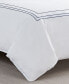 Alden White Embroidered 2-Piece Duvet Cover Set, Twin