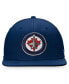Фото #2 товара Men's Navy Winnipeg Jets Core Primary Logo Fitted Hat
