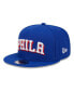 ფოტო #2 პროდუქტის Men's Royal Philadelphia 76ers Side Logo 9fifty Snapback Hat