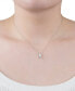 ფოტო #2 პროდუქტის Simulated Opal (3/8 ct. t.w.) & Cubic Zirconia Pendant Necklace in Sterling Silver, 16" + 2" extender, Created for Macy's