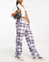 Obey max plaid trousers in blue