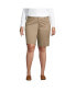 Фото #1 товара Plus Size School Uniform Plain Front Blend Chino Shorts
