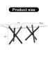 Modern Glass Dining Table for 6-8, Black Metal Legs