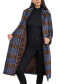 Women's Double-Breasted Notch-Collar Plaid Coat