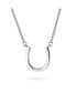 Фото #2 товара Bling Jewelry pave Cubic Zirconia CZ Good Luck Horseshoe Station Pendant Necklace Western Jewelry For Women Graduation .925 Sterling Silver