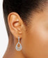ფოტო #2 პროდუქტის Diamond Layered Teardrop Drop Earrings (3/4 ct. t.w.) in 10k White Gold