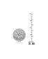 Фото #3 товара Cubic Zirconia Sterling Silver round Haloed Stud Earrings