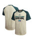 Фото #4 товара Men's Threads Cream, Midnight Green Philadelphia Eagles Super Bowl LVII Goal Line Stand Raglan T-shirt