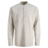 Фото #1 товара JACK & JONES Summer Half Placket Linen Long sleeve shirt