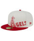 ფოტო #4 პროდუქტის Men's Cream/Red Los Angeles Angels Lonestar 59FIFTY Fitted Hat