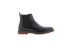 Фото #1 товара Zanzara Zale ZZ1728B Mens Black Leather Slip On Chelsea Boots