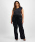 Plus Size Velour Pull-On Pants