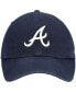 Boys Navy Atlanta Braves Team Logo Clean Up Adjustable Hat