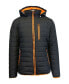 Spire By Galaxy Men's Puffer Bubble Jacket with Contrast Trim