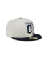 ფოტო #3 პროდუქტის Men's Cream/Navy Cleveland Guardians Lonestar 59FIFTY Fitted Hat