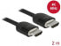Delock 84964 - 2 m - HDMI Type A (Standard) - HDMI Type A (Standard) - 18 Gbit/s - Audio Return Channel (ARC) - Black