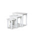 Фото #3 товара 3-Piece Nesting Table Set, White