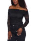 ფოტო #4 პროდუქტის Juniors' Off-The-Shoulder Embellished Top