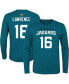 Фото #1 товара Big Boys Trevor Lawrence Teal Jacksonville Jaguars Mainliner Player Name and Number Long Sleeve T-shirt