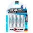 Фото #1 товара ANSMANN 1x4 NiMH Rechargeable 2850 Mignon AA 2650mAh Batteries