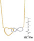 ფოტო #2 პროდუქტის Women's Diamond Accent Heart and Infinity Necklace