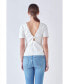 Women's Knotted Back Detail Knit Top