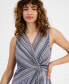 Фото #3 товара Petite Striped A-Line Midi Dress
