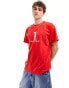 Фото #1 товара Basic Pleasure Mode jamiroquai oversized t-shirt in red