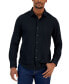 ფოტო #1 პროდუქტის Men's Classic-Fit Heathered Jersey-Knit Button-Down Shirt, Created for Macy's